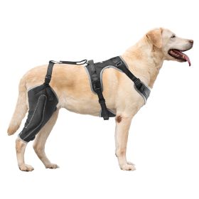 Dog Knee Brace for Torn ACL, Dog Leg Brace with Adjustable Hinge Stabilizer, Pet Knee Support Harness for Right Hind Leg, Pain Relief